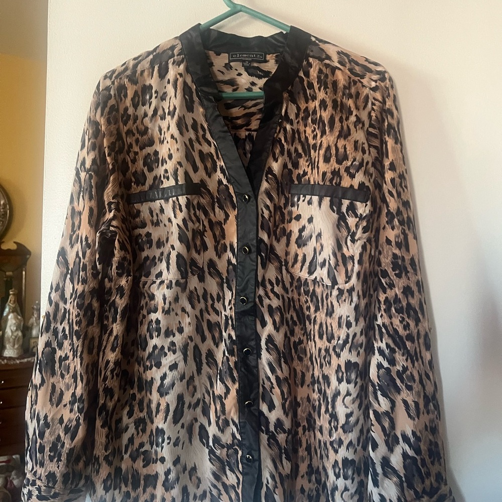 New York & Company Brown and Black Blazer
